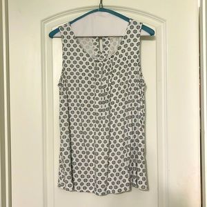 Medium Black & Cream print tank top